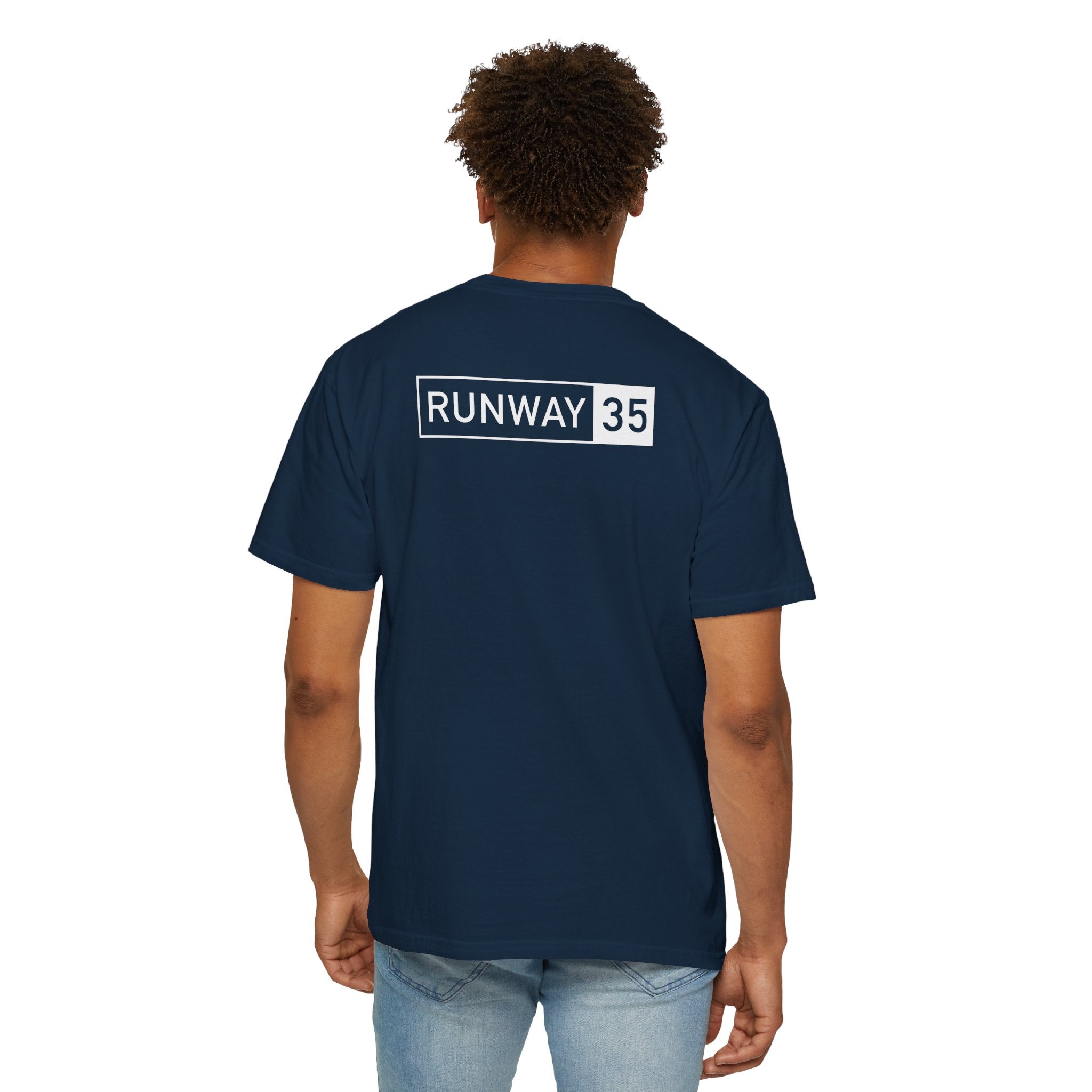 Runway 35 Logo T-Shirt - Navy